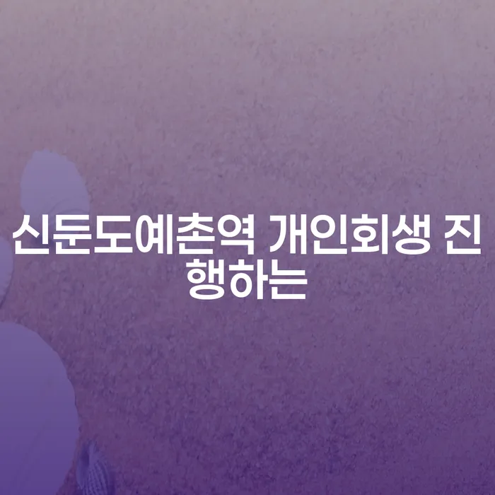 신둔도예촌역 개인회생 진행하는