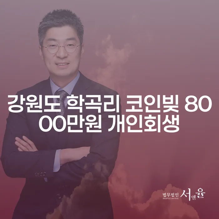 강원도 학곡리에서 코인빚 8000만원, 개인회생이 답일까?