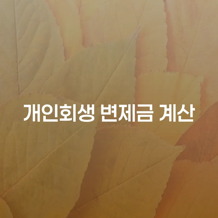개인회생 변제금 계산, 복잡한가요? 쉽게 이해하기 위한 가이드